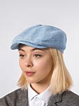Кепка STETSON арт. 6872101 HATTERAS SILK/LINEN/VIRGIN WOOL (голубой)